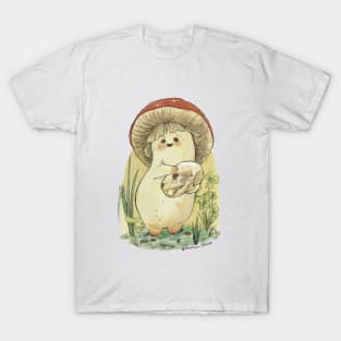 Decomposer - Mushroom Character Mouse Skull Oddities Design T-Shirt